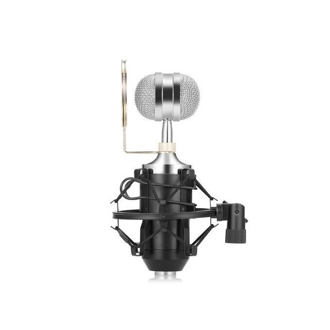 Professional Sound Studio Recording Condenser Microphone With 3.5mm Plug Stand Holder