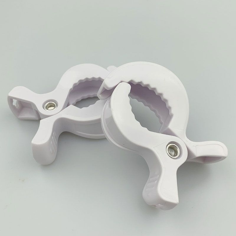 Accessoires Colores De Siege De Voiture Pour Bebe, 2 Pieces/lot, Clip En Plastique Pour Poussette, Jouet, Couverture, Couverture, Moustiquaire White