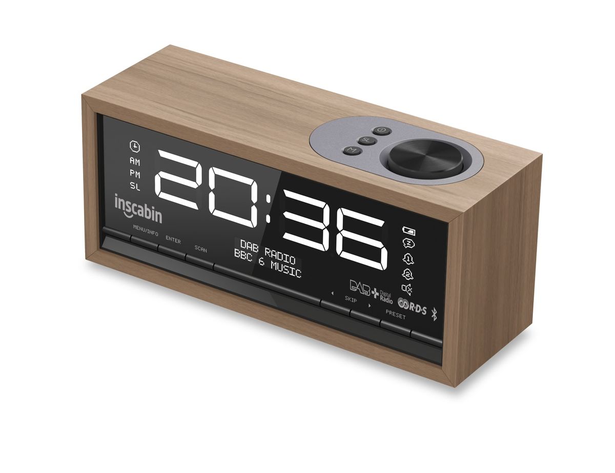 C1 DAB/DAB+ FM Digital Radio Alarm Clock With Large Screen/Bluetooth/Sound,Beautiful Design For Bedroom Kitchen Office