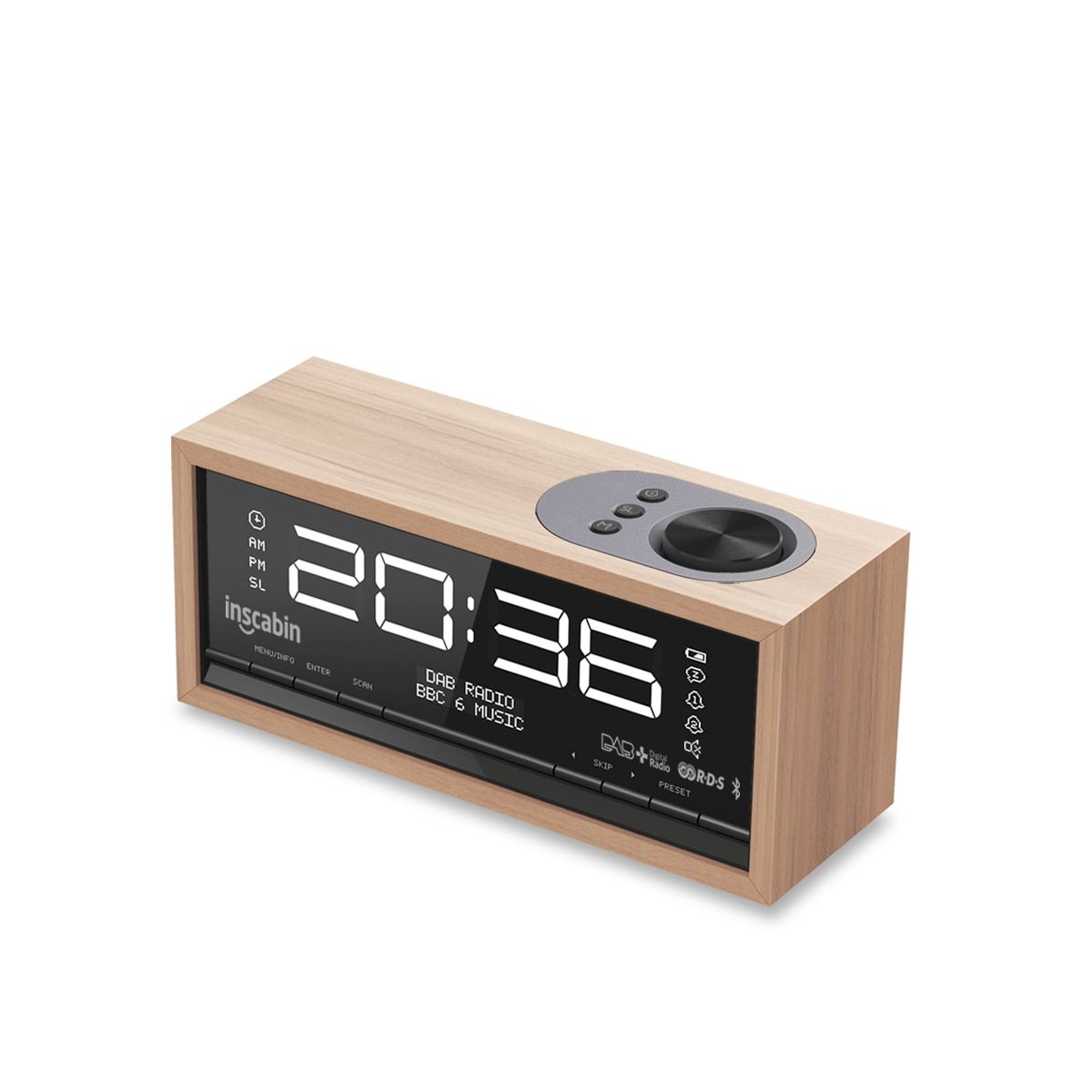C1 DAB/DAB+ FM Digital Radio Alarm Clock With Large Screen/Bluetooth/Sound,Beautiful Design For Bedroom Kitchen Office