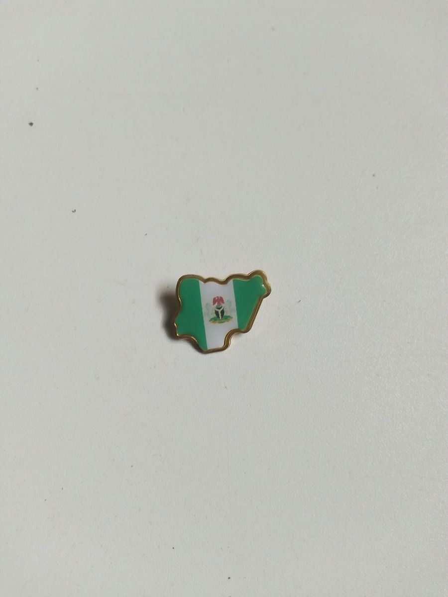Nigerian Map Shape Lapel Pin