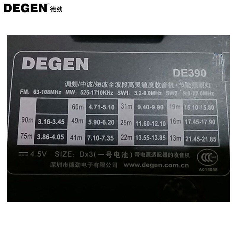 Brand New Portable Degen De390 Radio Fm-Stereo/mw/sw Dsp Wo