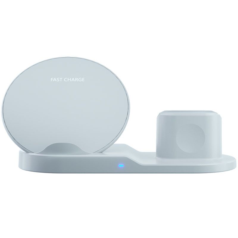 (white)3 In 1 10W Qi Wireless Charger Dock Stand Fast Charging For IPhone 11 Pro XR XS Max 8 For Apple Watch 2 3 4 5 For AirPods Pro GRE