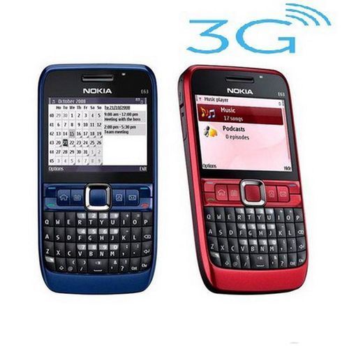 E63 Black Symbian OS Phone With Qwerty Keyboard Backlit