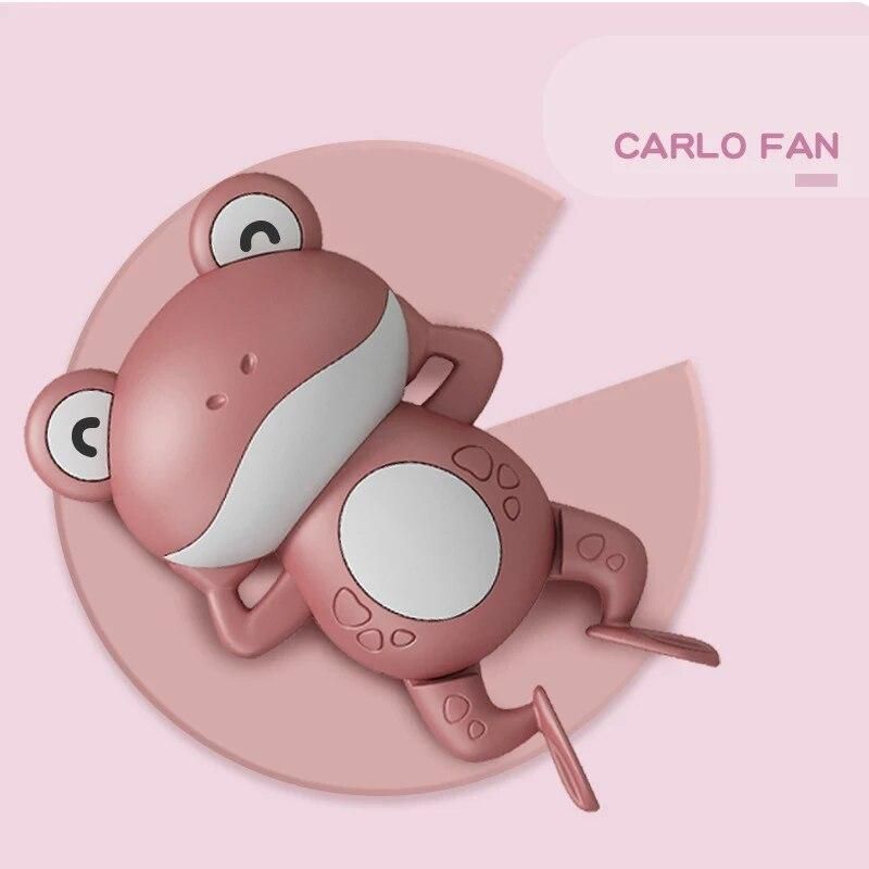 3Pcs Baby Bath Toys Cute Cartoon Frog Wind-up Clockwork Toys Bathroom Beach Swimming Pool Water Game Kids Toddler Water Gifts