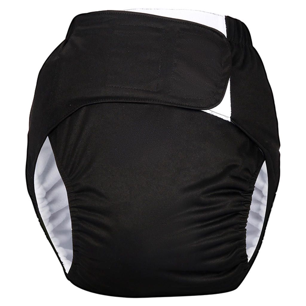 Reusable Adult Diaper Elastic Incontinence Undewear For Old Black