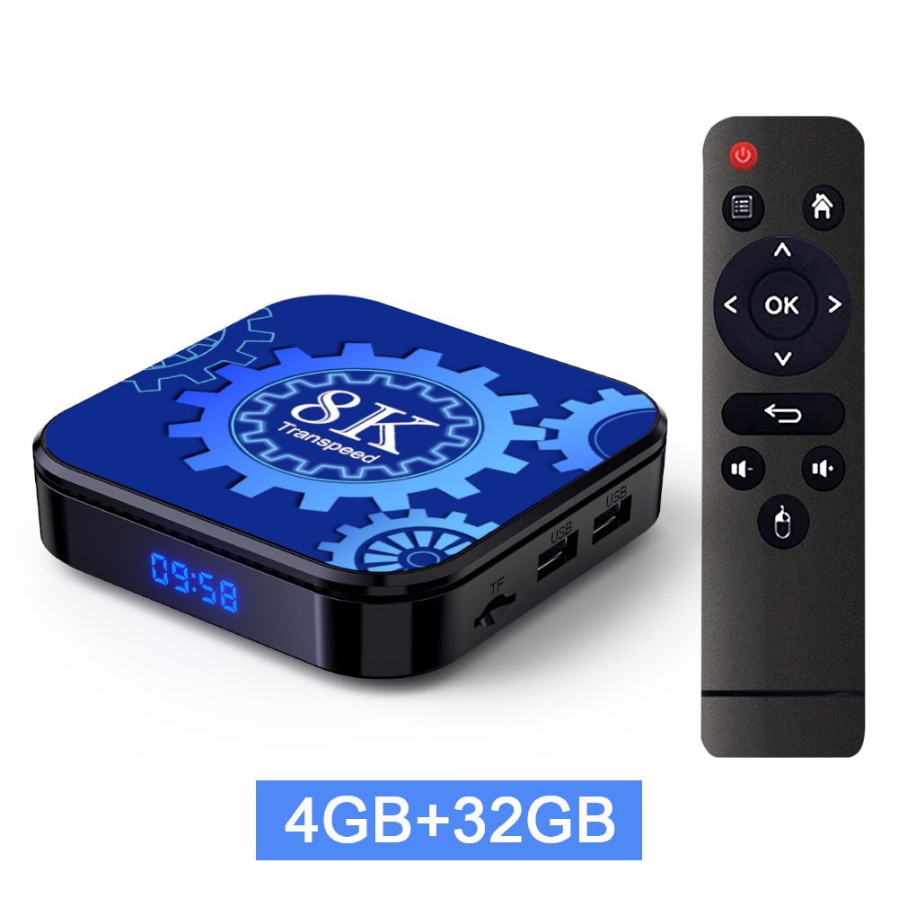 Transpeed Android 13 TV Box Wifi6 Dual Wifi Support 8K Video