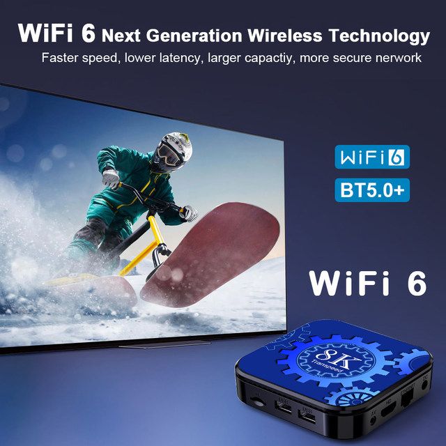Transpeed Android 13 TV Box Wifi6 Dual Wifi Support 8K Video