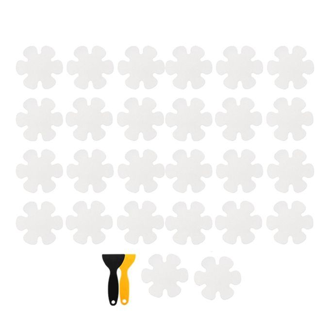 20Pcs Anti Slip Stickers With Bright Colors Shower Decals Tape White