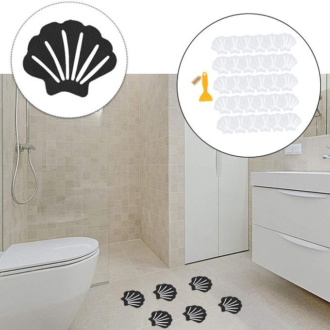30Pcs Anti Slip Stickers With Scraper Strong Waterproof Transparent