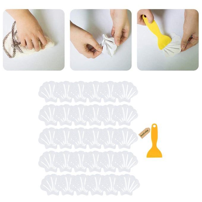 30Pcs Anti Slip Stickers With Scraper Strong Waterproof Transparent