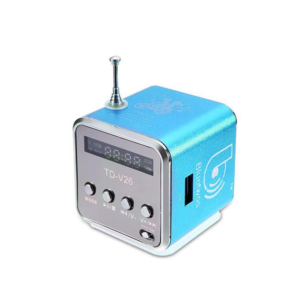 Mini Portable LCD Display Subwoofer Speaker Outdoor-Green