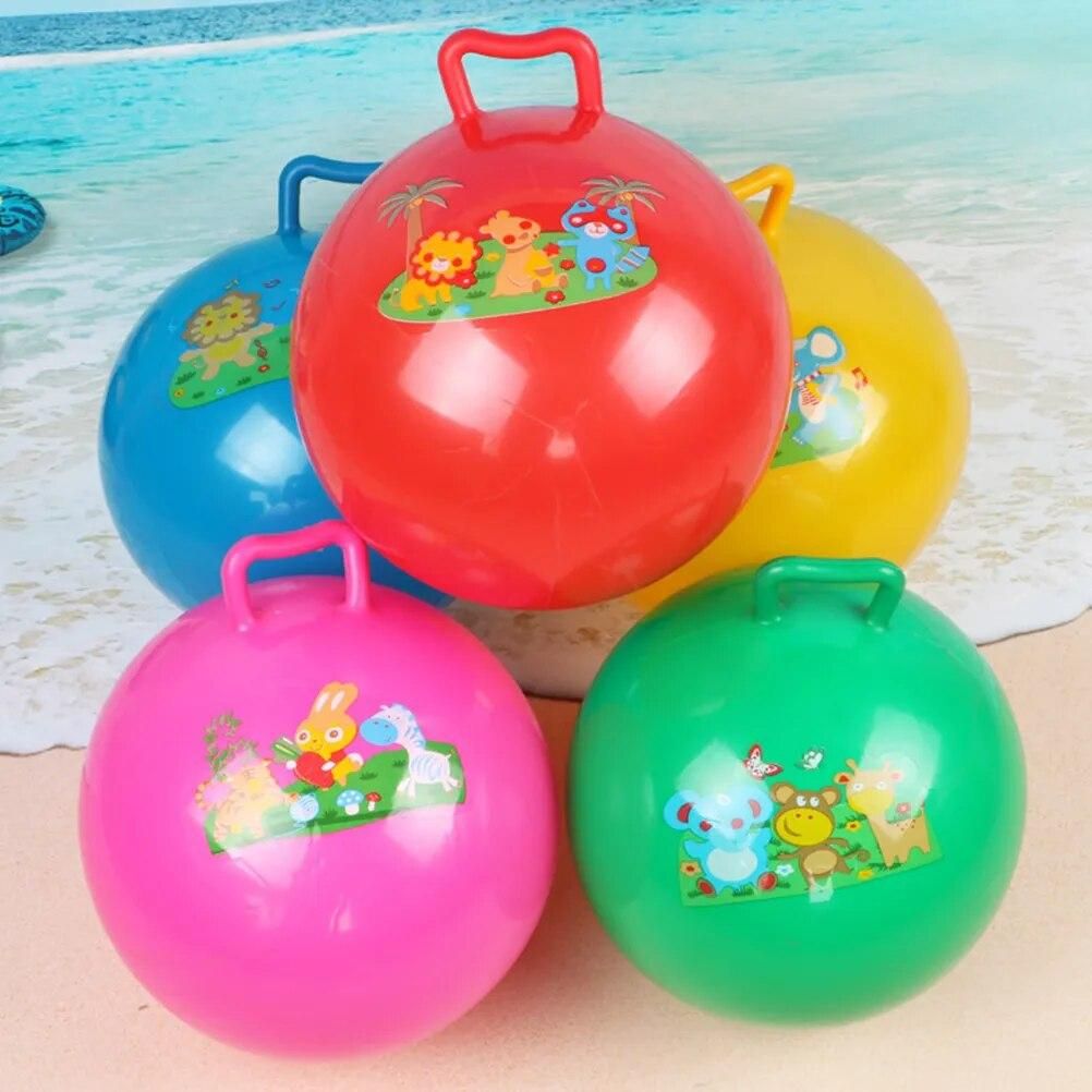 Poppets Kids Bounce Jumping Toy Funnel Bounce Balls Handles Kids Balls Kids Kids Hopper Toy Hopping Horse Toddler