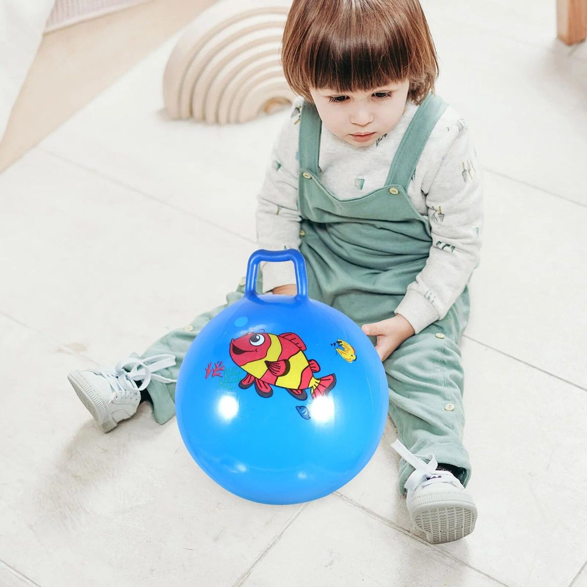 Poppets Kids Bounce Jumping Toy Funnel Bounce Balls Handles Kids Balls Kids Kids Hopper Toy Hopping Horse Toddler