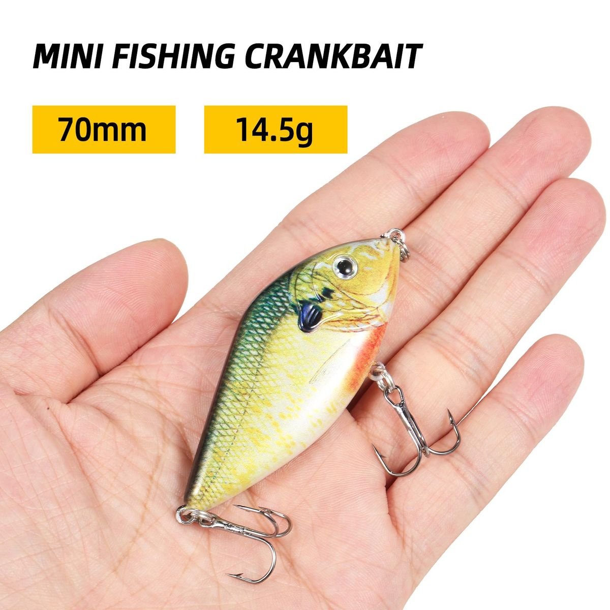 TARUOR 70mm 14.5g Mini Wobbler Crank Bait Crankbait Sinking Bait Artificial Hard Fishing Lure Fishing Tackle