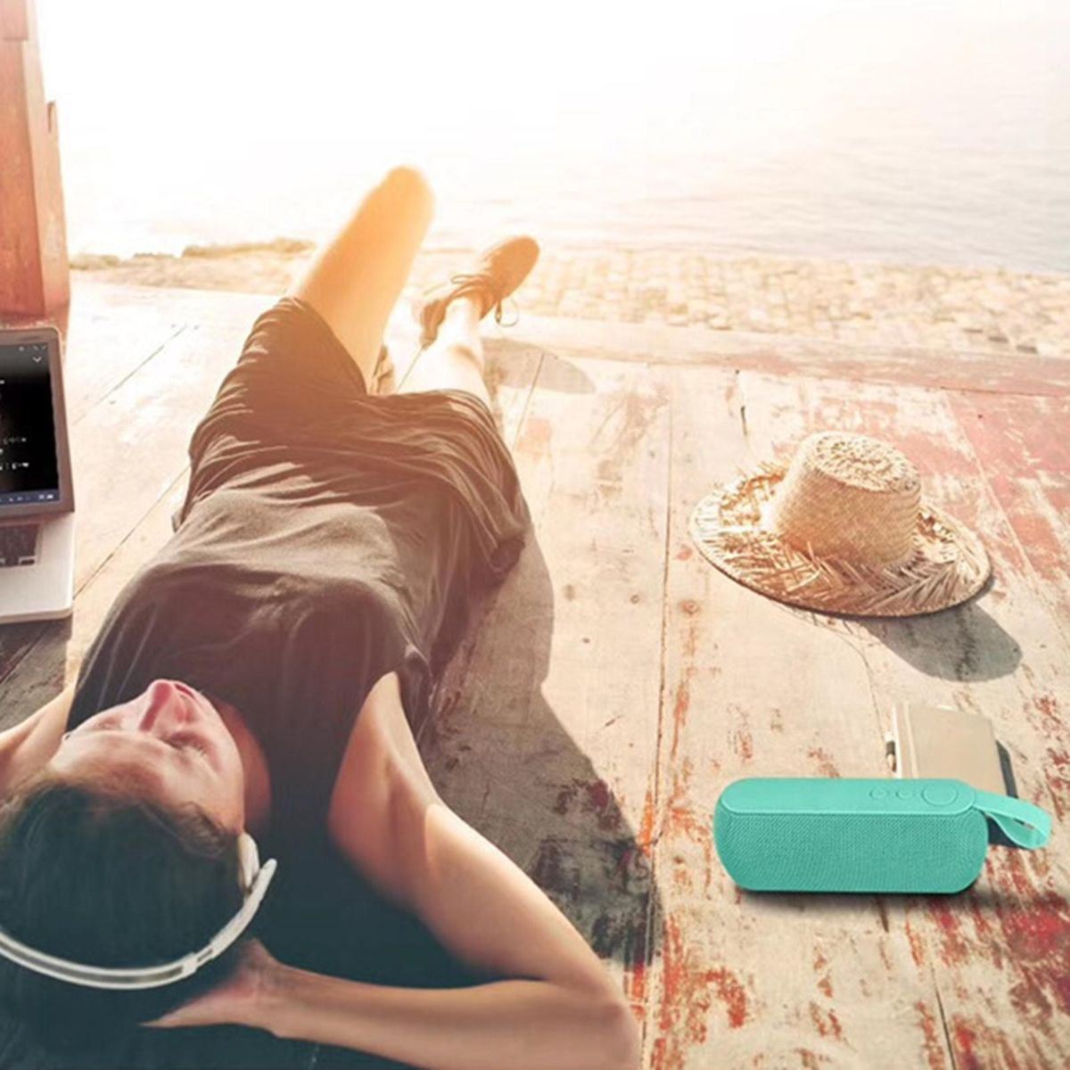 Q106 Wireless Bluetooth-compatible 4.2 Outdoor Stereo-Black