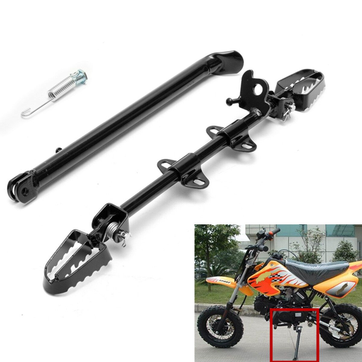 Universal Motorbike Side Kick Stand Foot Pedal Pegs 125cc 110cc 140cc Pit Bike