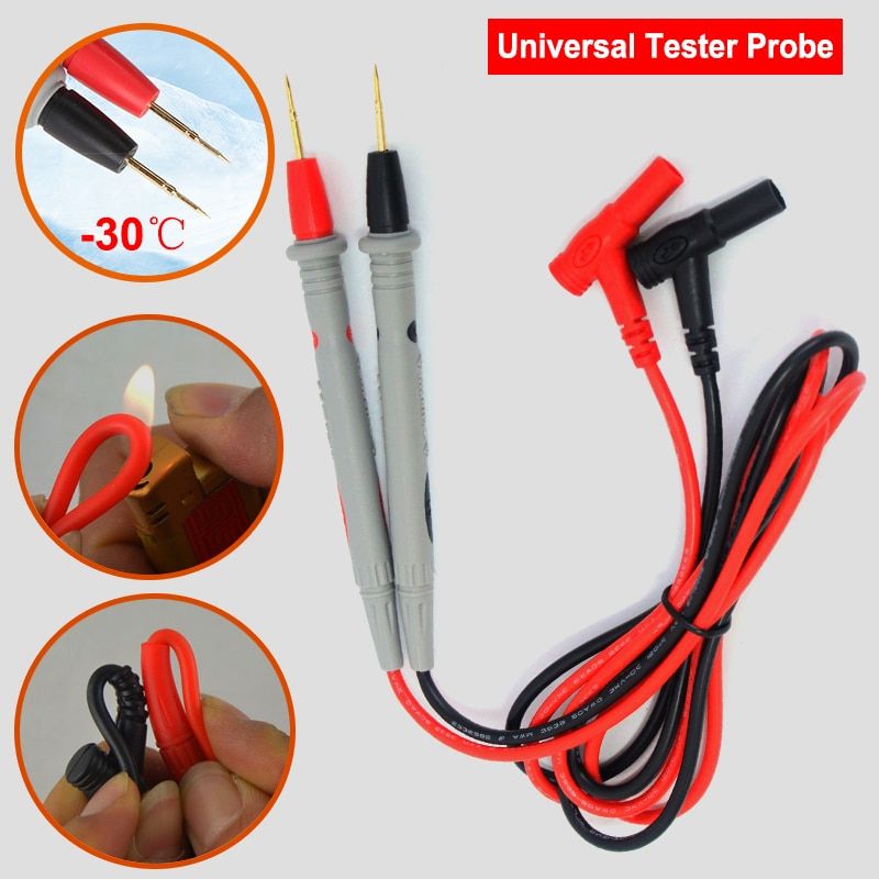 1 Pair Probe For Multimeter Test Leads Pin For Digital Multimeter Needle Tip Meter Feelers Multi Meter Tester Wire Pen Cable AEPDT