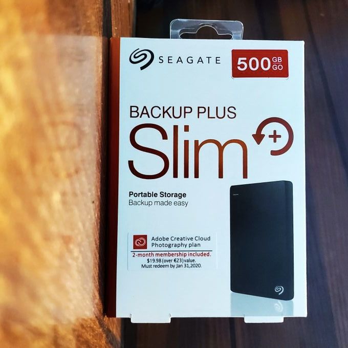 500GB BackUp Plus Slim External Hard Drive