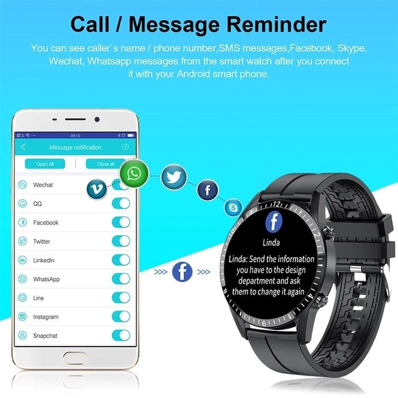 Smart Watch Phone Full Touch Screen Sport Fitness Watch IP67 Waterproof Bluetooth Connection For Android ios smartwatch Men