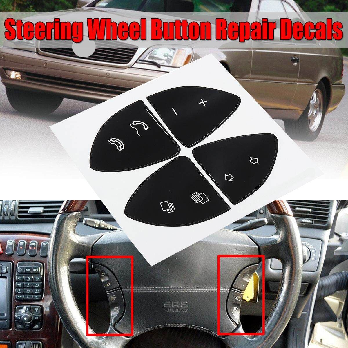 Steering Wheel Button Repair Stickers V4 For Mercedes W220 S430 S500 S600 CL500