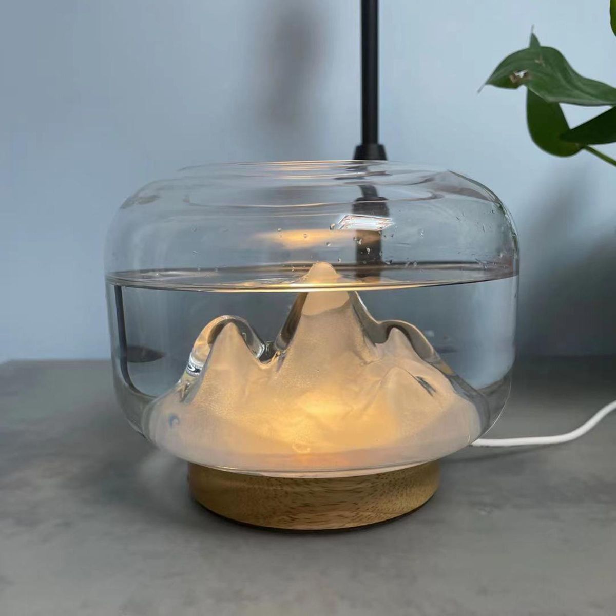 Fish Bowl Glass Aquarium Tank Light For Living Room Desktop