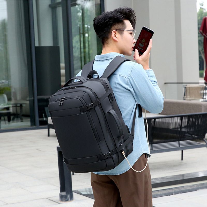 Mens Large Capacity Waterproof Travel Backpack Laptop Bag