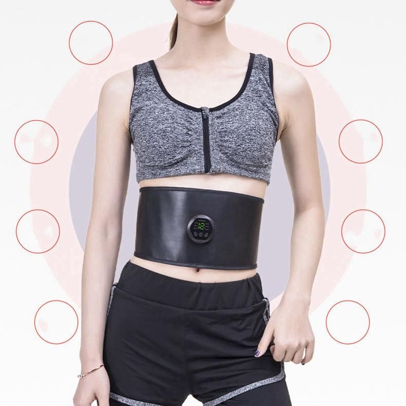 USB Rechargeable EMS Muscle Stimulator Abdominal Muscle Trainer Exerciser Electric Body Shaping Massager Slimming Patch Vibrator