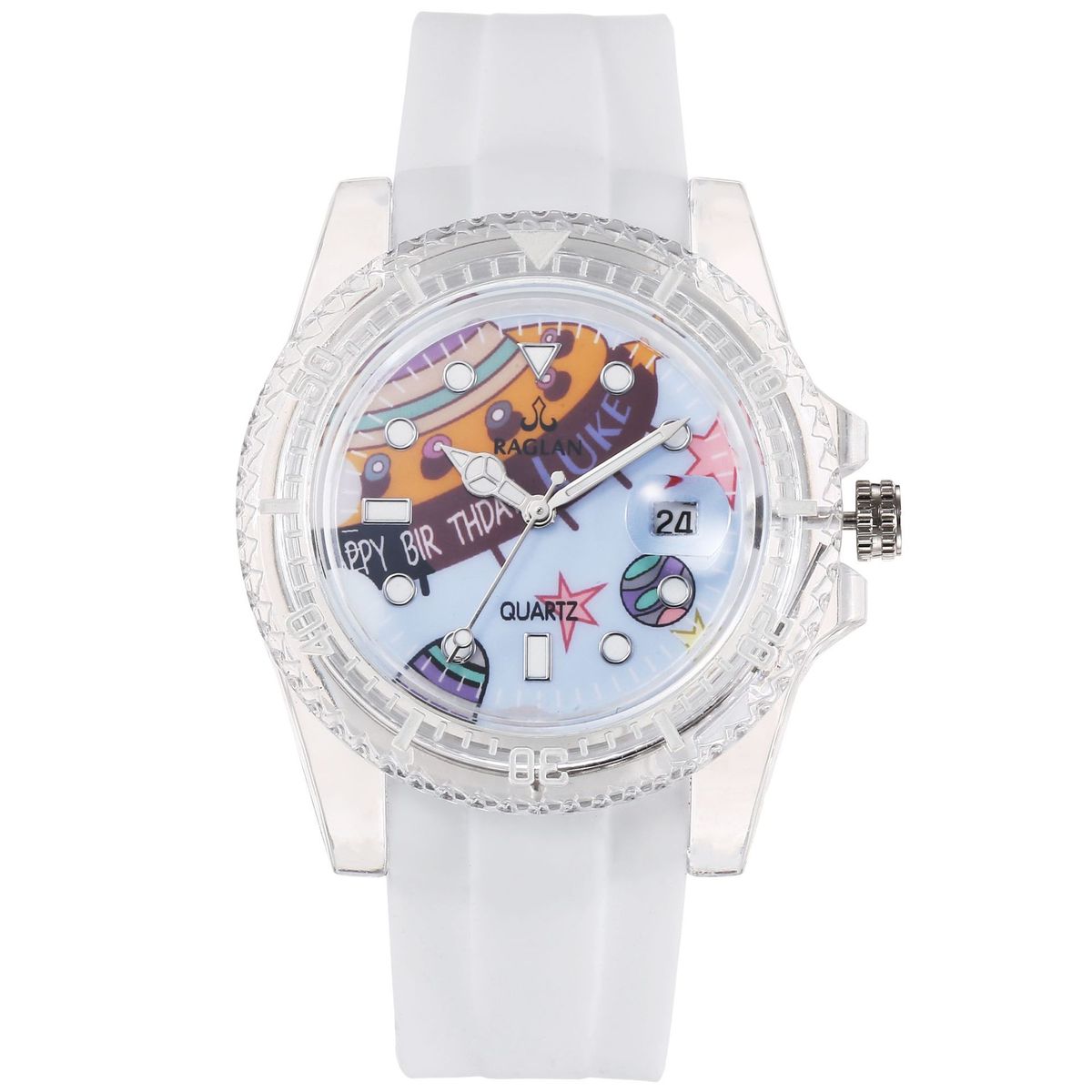 Horsdy Ladies Waterproof Silicone Band Sports Quartz Watch