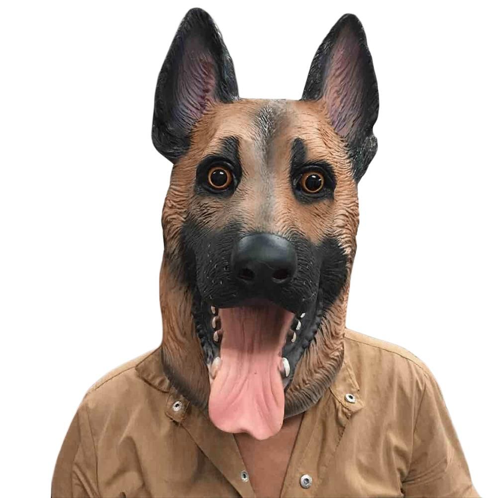 Halloween Scary Mask Full Face Wolf Dog Latex Masquerade