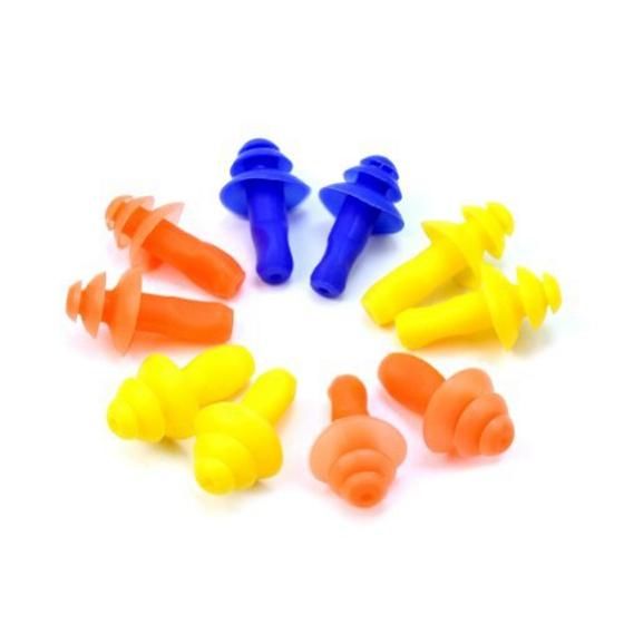 New 5 Pairs Swimming Mushroom Ear Plug Soft Silicone
