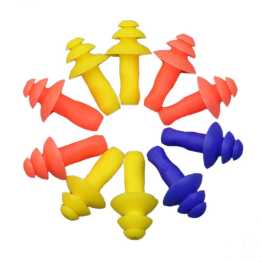 New 5 Pairs Swimming Mushroom Ear Plug Soft Silicone
