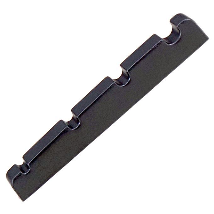 2pcs Electric Bass Slotted Curved Nut 4 String Instrument Parts Black