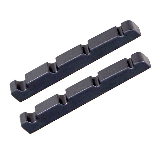 2pcs Electric Bass Slotted Curved Nut 4 String Instrument Parts Black