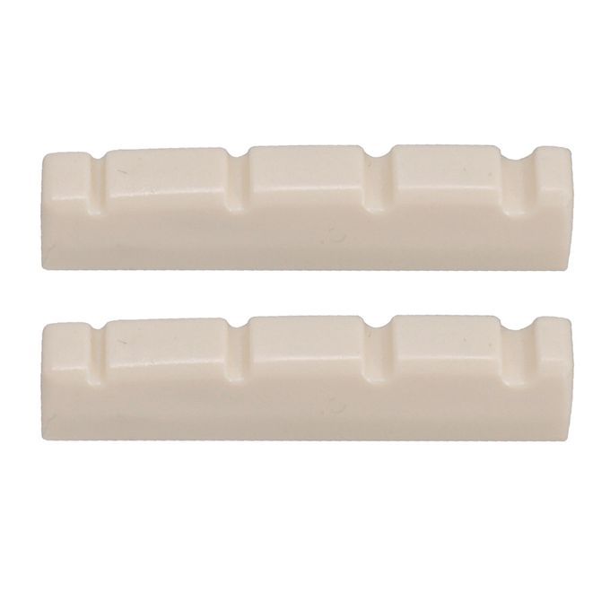 2pcs Beige Electric Bass Slotted Nut 4 String Guitar Beige Color