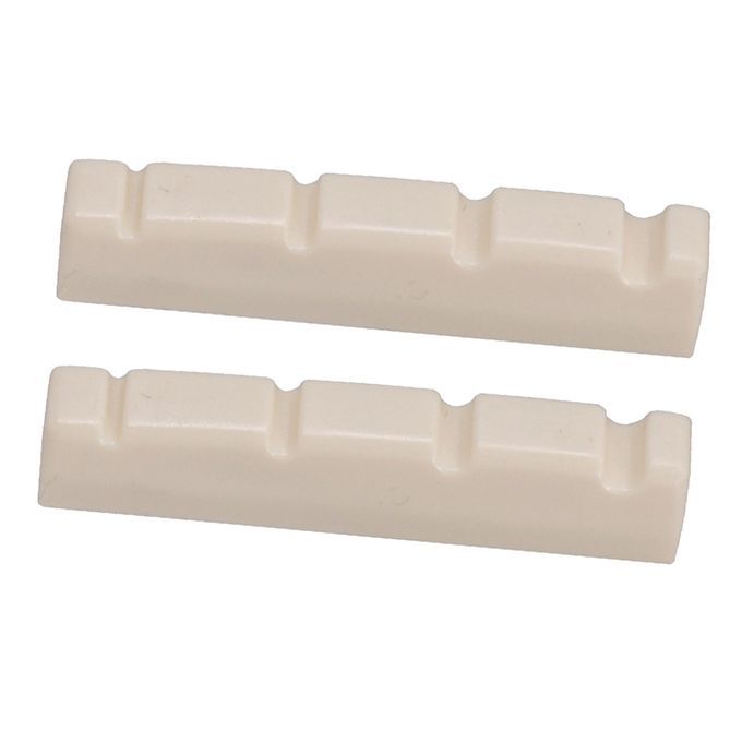 2pcs Beige Electric Bass Slotted Nut 4 String Guitar Beige Color