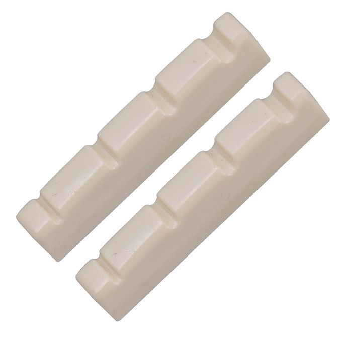 2pcs Beige Electric Bass Slotted Nut 4 String Guitar Beige Color