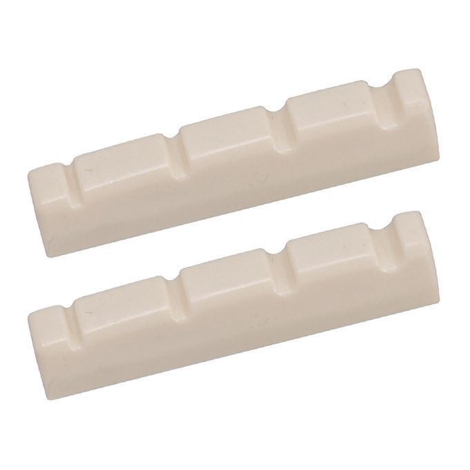 2pcs Beige Electric Bass Slotted Nut 4 String Guitar Beige Color