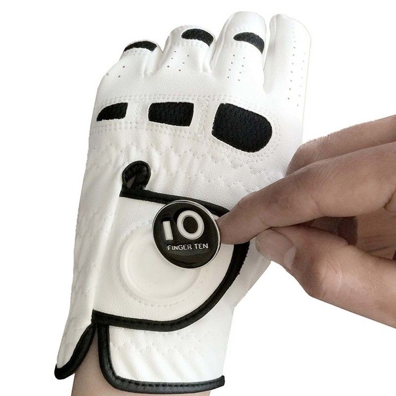 3 Pcs Soft Comfortable Leather Mens Golf Glove Left Hand Ml