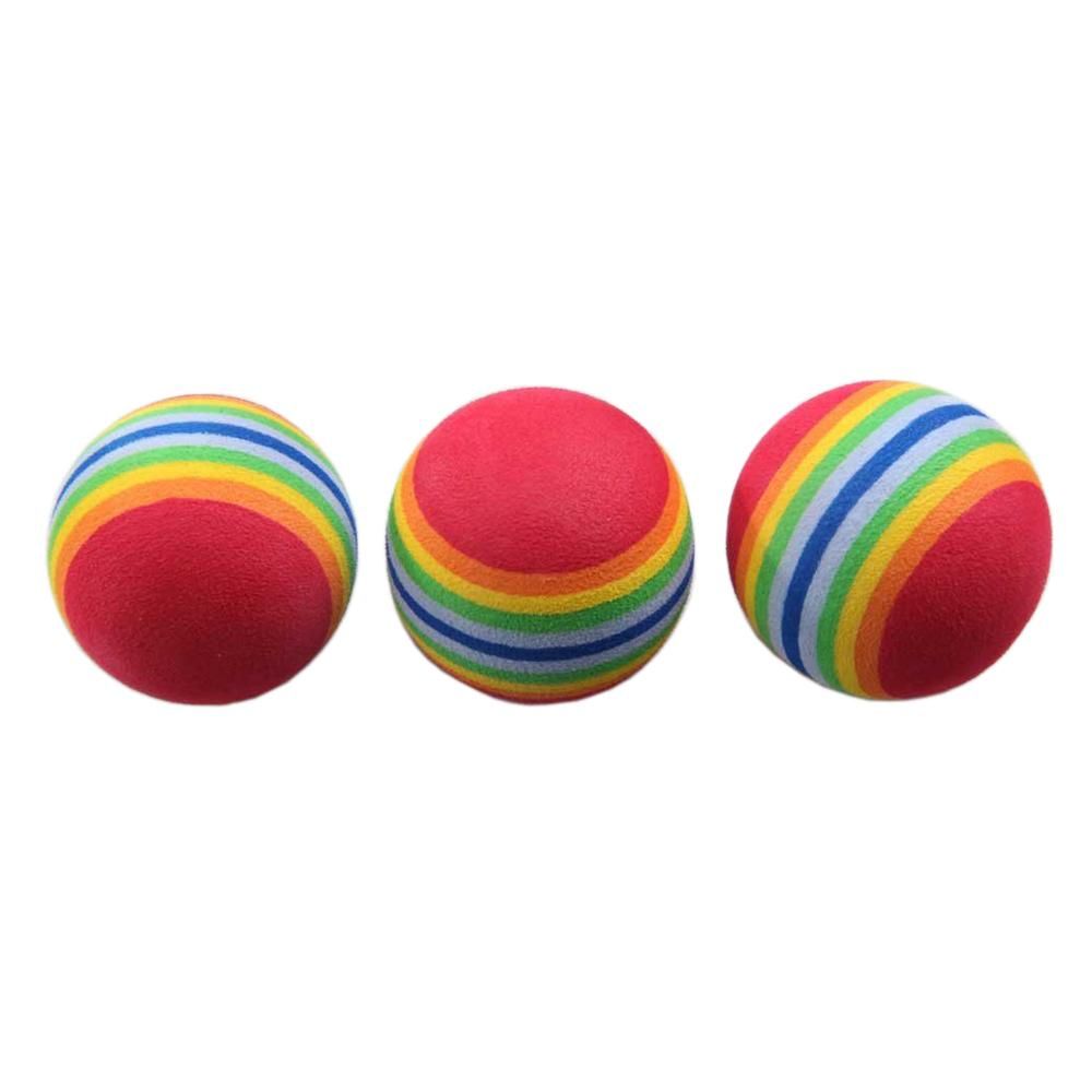 50pcs Golf Swing Training Aids Indoor Practice Sponge Foam Rainbow Balls