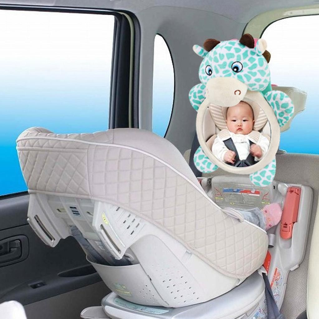 Soft Cow Car Rear View Mirror Kids Baby Children Safety Cow 2 25x21cm