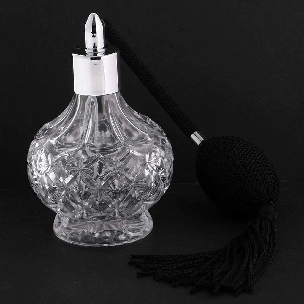 2X Retro Clear Glass  Bottle  Refillable Lover Gift