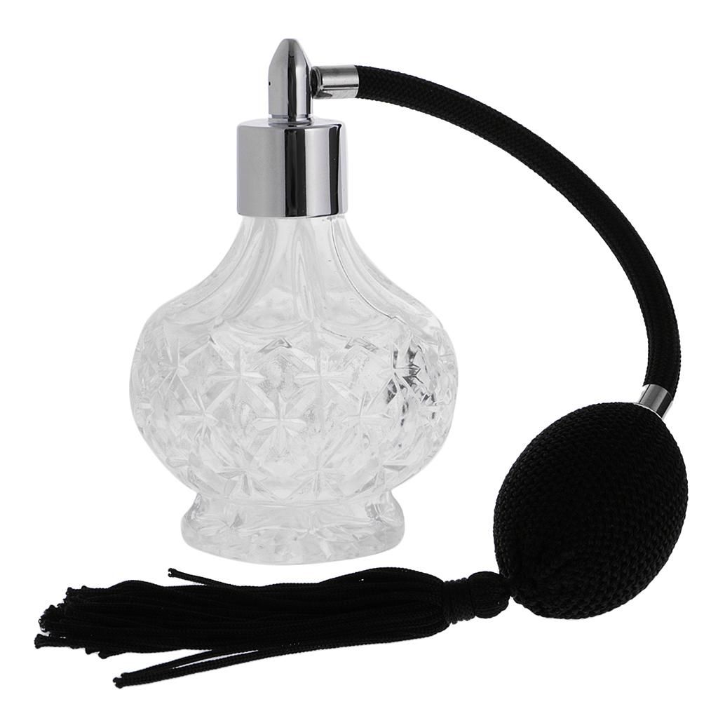 2X Retro Clear Glass  Bottle  Refillable Lover Gift