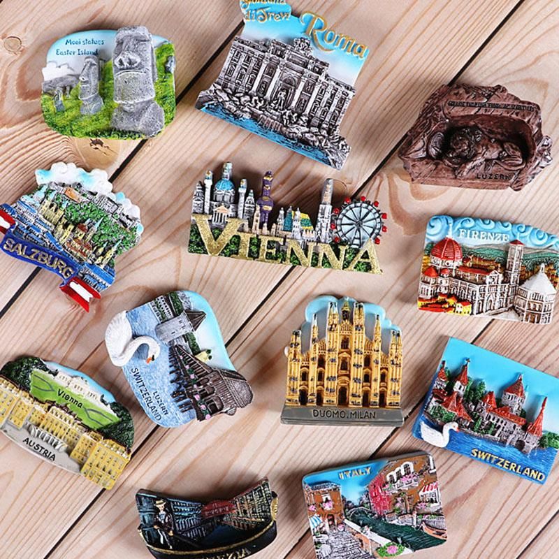 Travel souvenirs from all over the world refrigerator stickers travel collection crafts