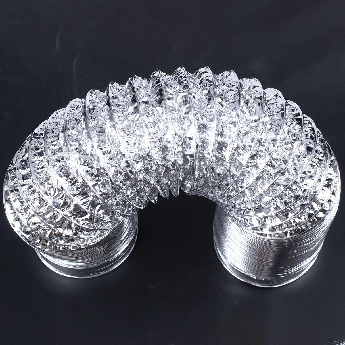 3 Meter Length 100Mm4 Inch Air System Flexible Aluminum Exhaust Duct Pipe Air Ventilation Pipe Hose for Bathroom
