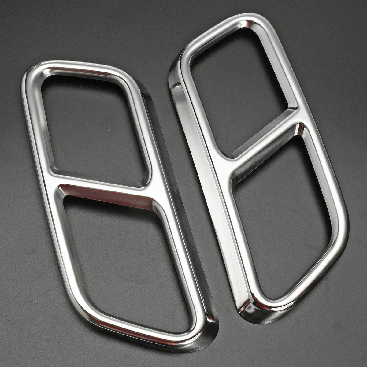 2PCS Stainless Steel Tail Exhaust Pipe Trim For S R GL Class W222