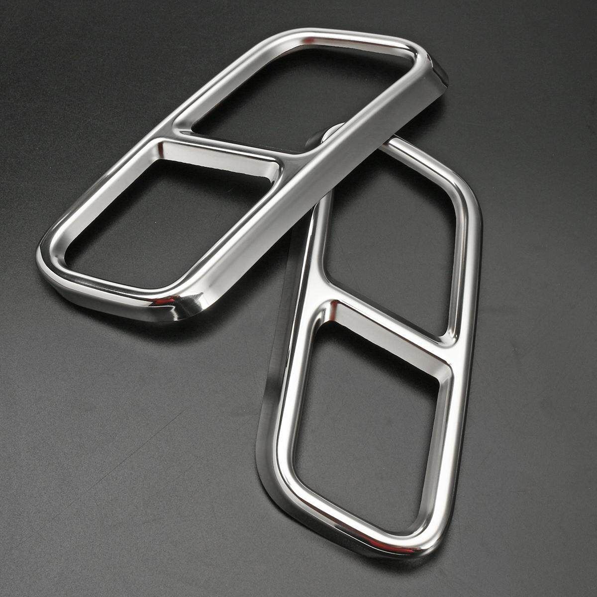 2PCS Stainless Steel Tail Exhaust Pipe Trim For S R GL Class W222
