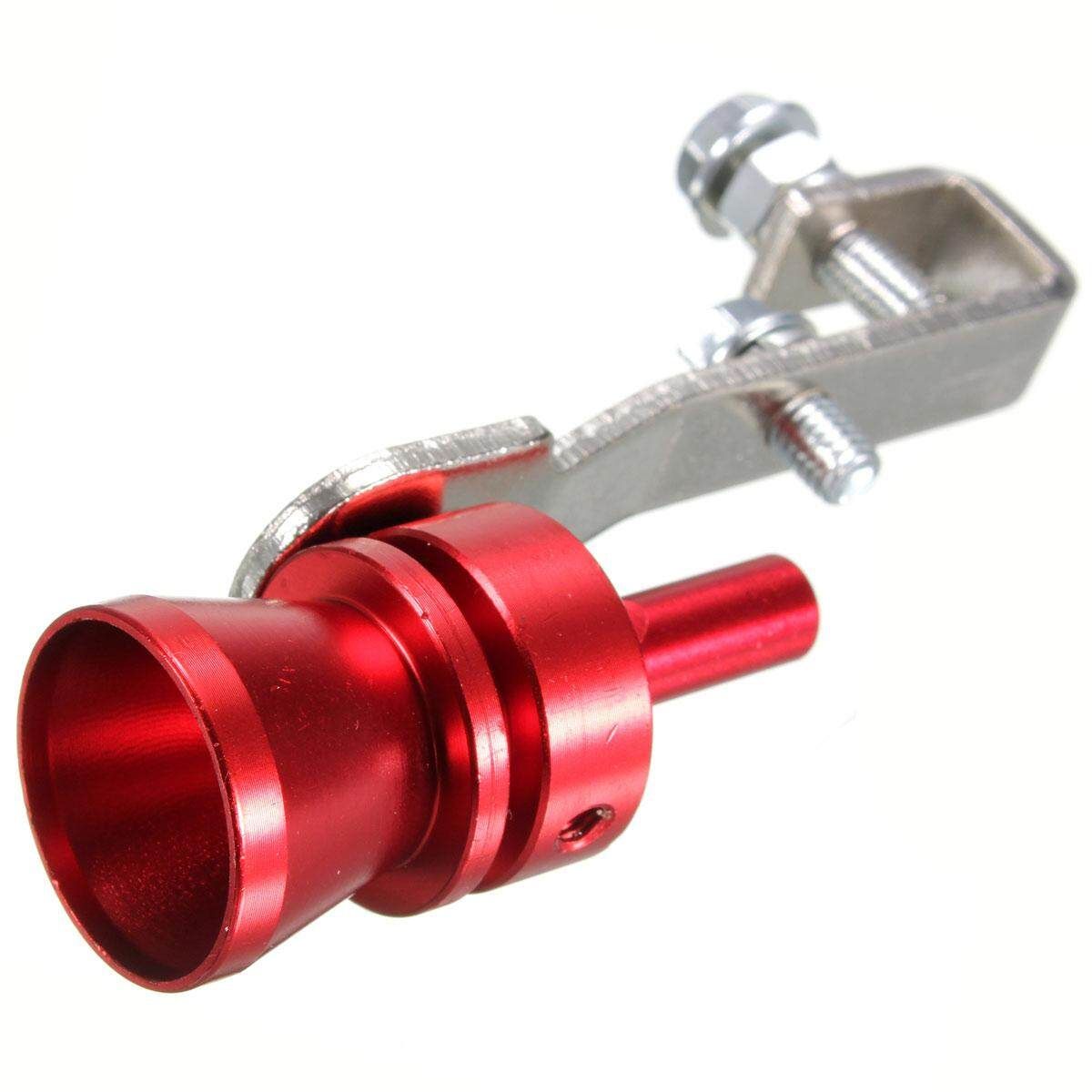 2pcs XL Size Exhaust Turbo Pipe Sound Muffler Bov Blow Off Valve Red BOV New