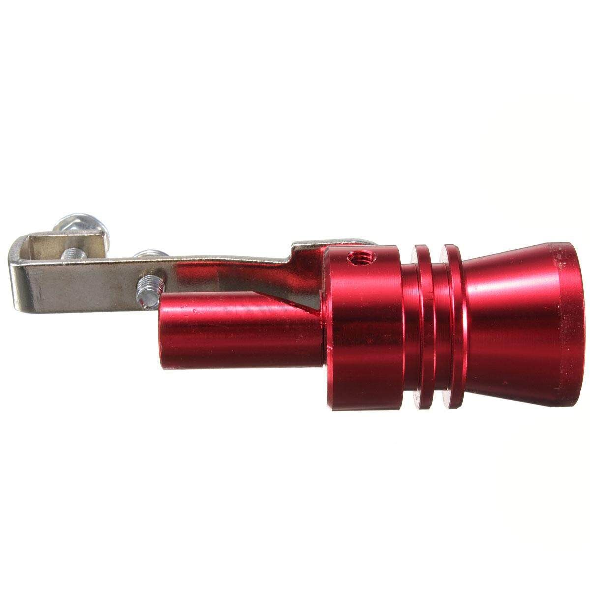 2pcs XL Size Exhaust Turbo Pipe Sound Muffler Bov Blow Off Valve Red BOV New