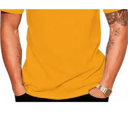 Kids Inside Print T-Shirts - Yellow